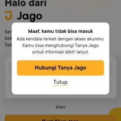 Solusi cara buka blokir bank jago