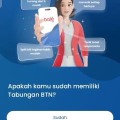 Untuk membuka blokir akun Balé by BTNBTN Mobile karena salah kata sandi (PINPassword) 3 kali,