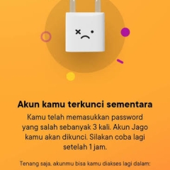 Gimana cara membuka blokir Bank jago terkunci salah password