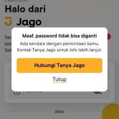 Akun bank jago terkunci tidak bisa login