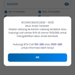 Tanya BTN cara buka blokir m-banking